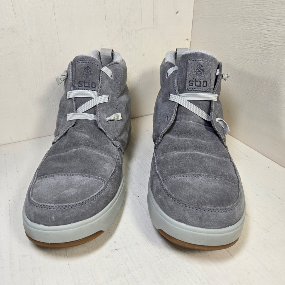 Stio Men's Colter Mid Magnet Grey Suede Fleece Lined Boots 10.5 200189-174-10.5